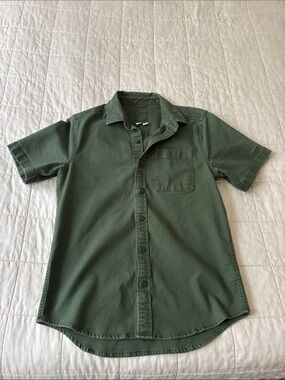 Topo Designs Olive Green Short-Sleeve Button-Down Shirt